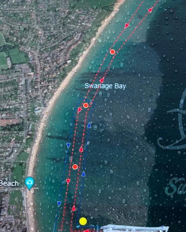 #WildSwimFestival Swanage 
Faster out than back. Pretty calm, 18c water, and then the rain came down!