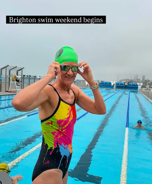 #sealanesbrighton warms us up for anniversary #piertopier events #brightonbeach #toinswimteam